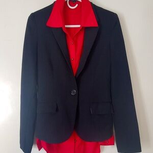 Ambiance Apparel Black Blazer, Sm.